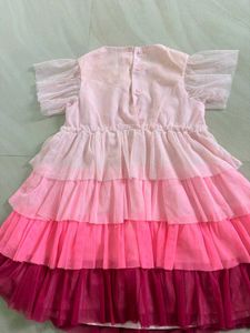 Girls Pink Tiered Tulle Dress