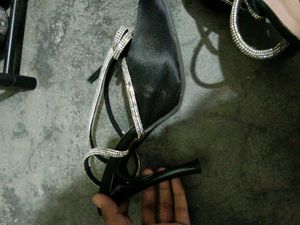 Sparkling Bow Heeled Shoes