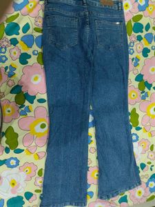Flared Blue Denim Jeans
