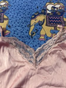 Pink Satin Lace Cami Top
