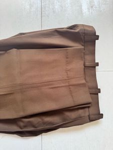 Classic Brown Pleated Trousers