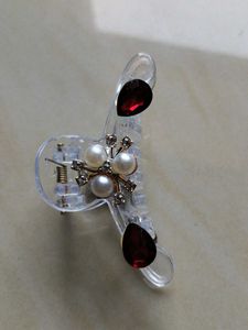 Pearl & Gem Hair Claw Clip   2combo