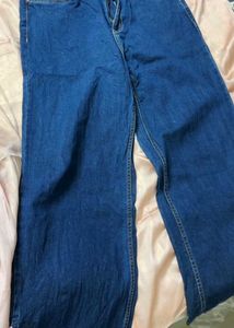 Blue baggy Denim Wide Leg Jeans