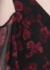 Beautiful Rare Black And Red Gown Dress