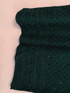 Elegant Dark Green Sequin Kurta