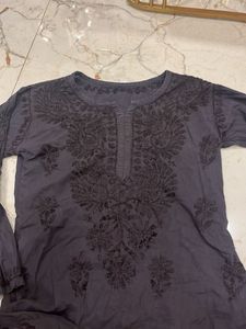 Embroidered Cotton Kurta