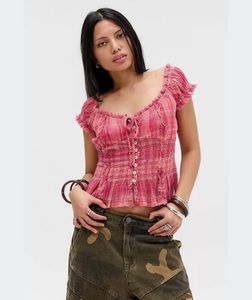 Ruffled Plaid Cottagecore Top