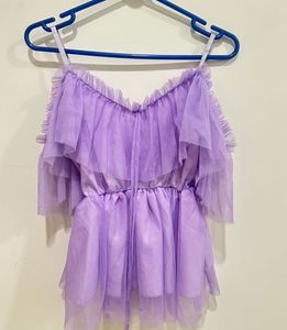 Lavender Tiered Tulle Peplum Camisole – Ruffled Me