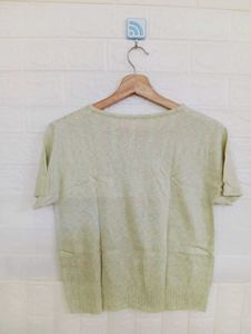 Elegant Short Sleeve Knit Top
