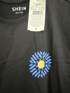 Shein Black Graphic T-Shirt