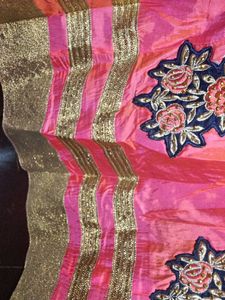 🌟 Royal Blue &amp; Pink Embroidered Anarkali Gown 🌟