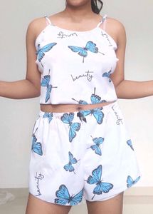Cute Butterfly Print Sleep Set or beach wear