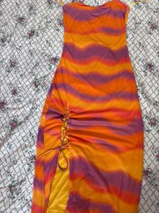 Tie-Dye Maxi Dress with Slit
