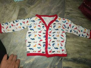Cute Dinosaur Print Baby Jacket