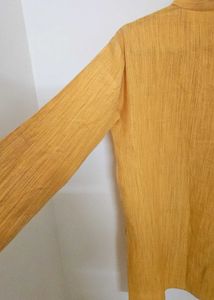 Men's Yellow Cotton Kurta