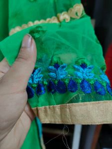 Embroidered Green Kurta