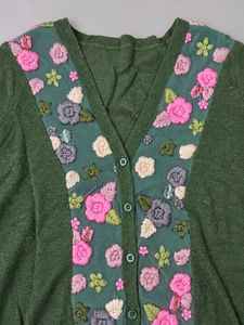 Embroidered Floral Cardigan