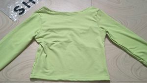 Lime Green Lace Trim Top