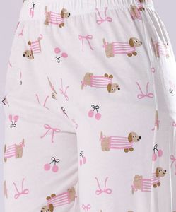 Cute Dog Print Pajama Set