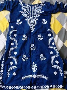 Elegant Navy Blue Kurta Set