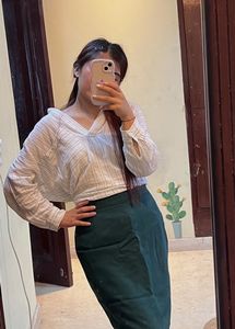 Teal Pencil Skirt