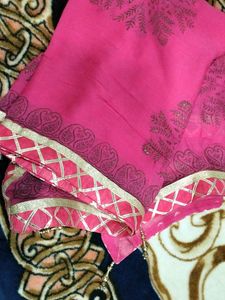 Beautiful Gota pati Border Dupatta one free d