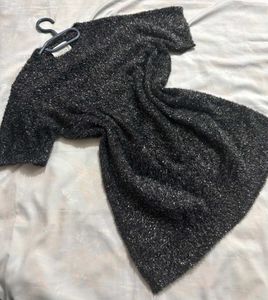 🎉Buy1 Get1 Free🎉Zara Sparkly Black Top N
