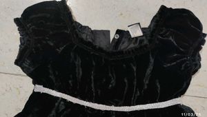 Elegant Black Velvet Dress