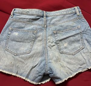 Distressed Denim Shorts