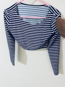 stripe design crop top for sale