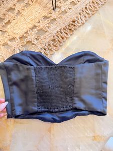 Chic Black Mini Corset Top check details