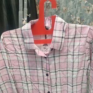 Pink Plaid Shirt