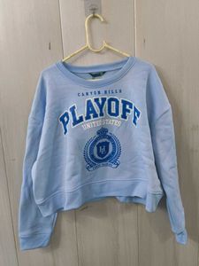 Light Blue "Playoff" Graphic Sweatshirt