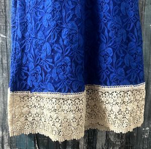 Net Embroidered Straight Kurti
