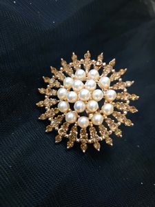 golden pearl ring