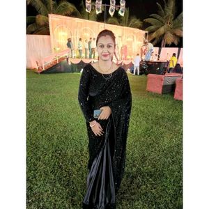 😱Model Trending Beautiful Black Saree 💕