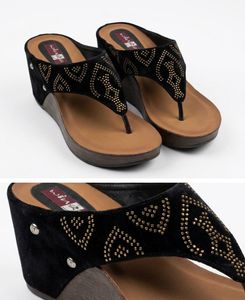 Price drop 🚨Stylish Black Wedge Sandals