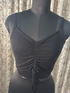 Primark Chic Black Ruched Crop Top