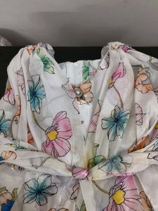 Floral Print Sheer Dress