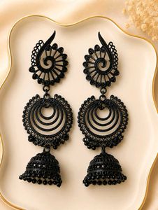 Black Jhumka Earrings