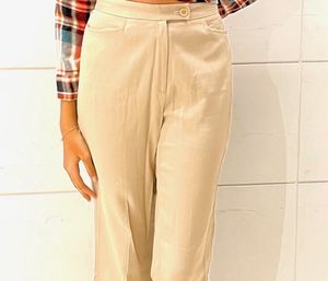 BEIGE FORMAL PANTS