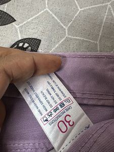 Lavender Denim Shorts