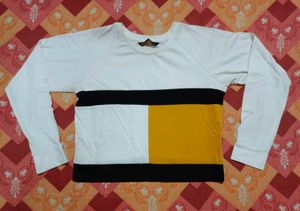 Trendy Colorblock Full Sleeve Crop Top