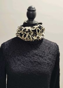 Elegant Black Lace high neck