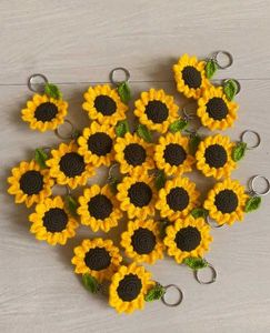 Handmade Crochet Sunflower Keychain🌻
