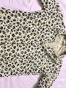Leopard Print Button-Up Shirt