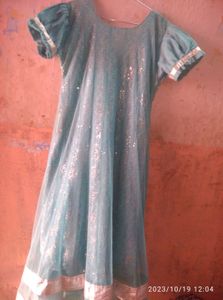 Net Anarkali Gown With Diamond Work