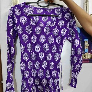 Stylish Purple Printed Kurti