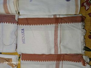 6 White Pure Cotton Gamchhas (Towel)