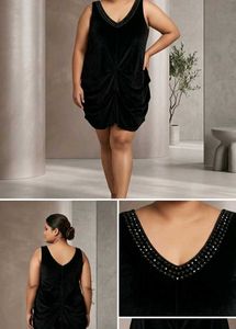 Stylish Black Embellished Dress